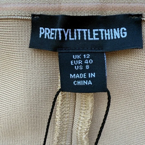 Pretty Lutle Thing STONE BANDAGE HOOK AND EYE STRUCTURED CORSET Size 8 - Picture 6 of 14